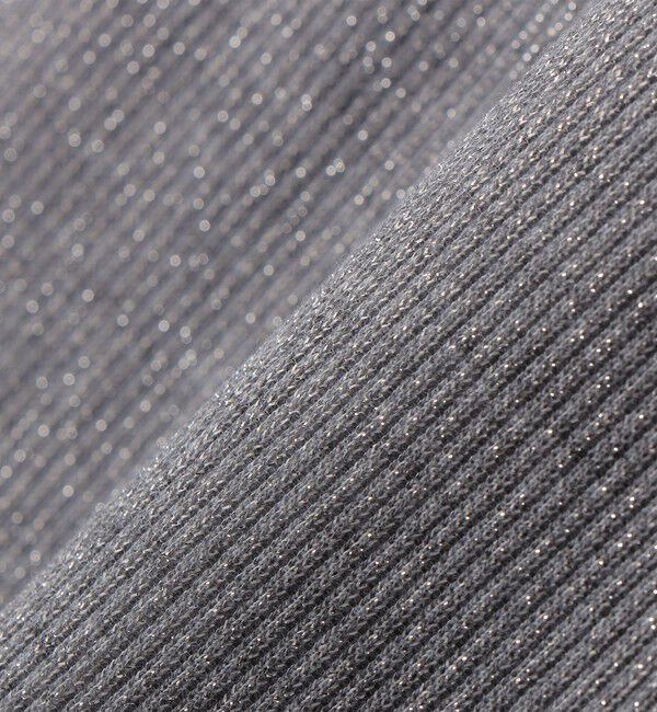 quaranciel「quaranciel:〈手洗い可能〉ラメ チュール リブ コンパクト TEE」|Tシャツ・カットソー|