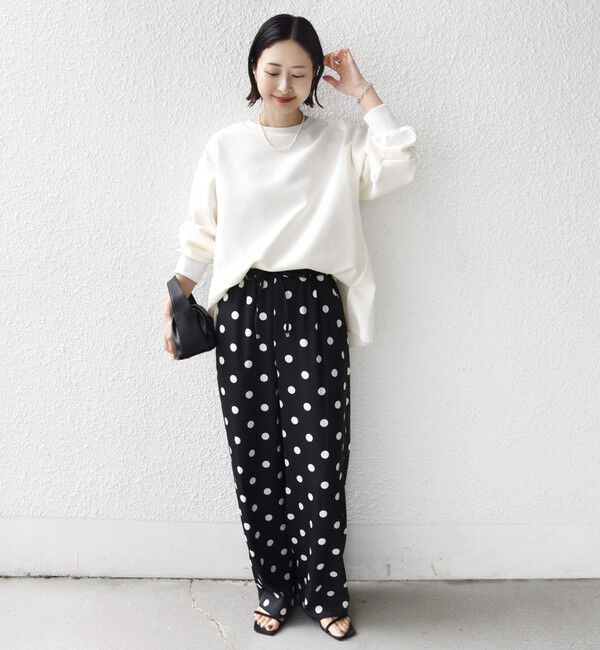 SHIPS for women「〈洗濯機可能〉アンティーク ダンボール 袖 リブ プルオーバー」|Tシャツ・カットソー|