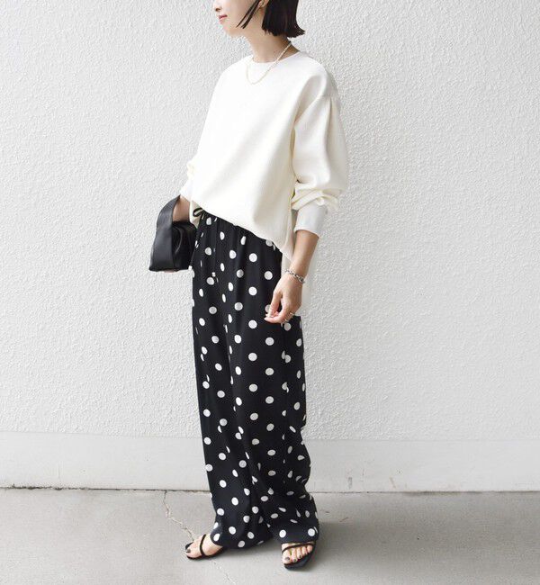 SHIPS for women「〈洗濯機可能〉アンティーク ダンボール 袖 リブ プルオーバー」|Tシャツ・カットソー|