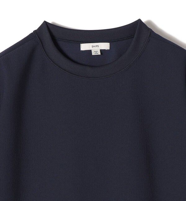 SHIPS for women「〈洗濯機可能〉アンティーク ダンボール 袖 リブ プルオーバー」|Tシャツ・カットソー|