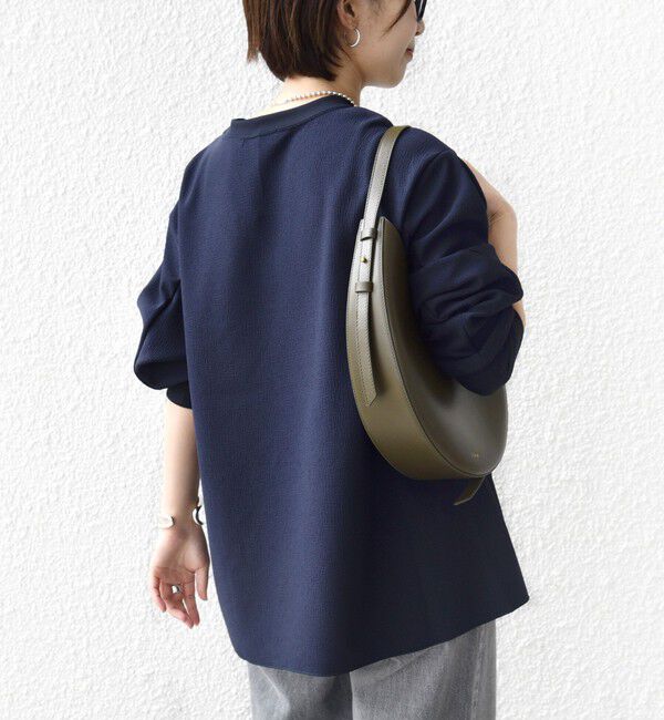 SHIPS for women「〈洗濯機可能〉アンティーク ダンボール 袖 リブ プルオーバー」|Tシャツ・カットソー|