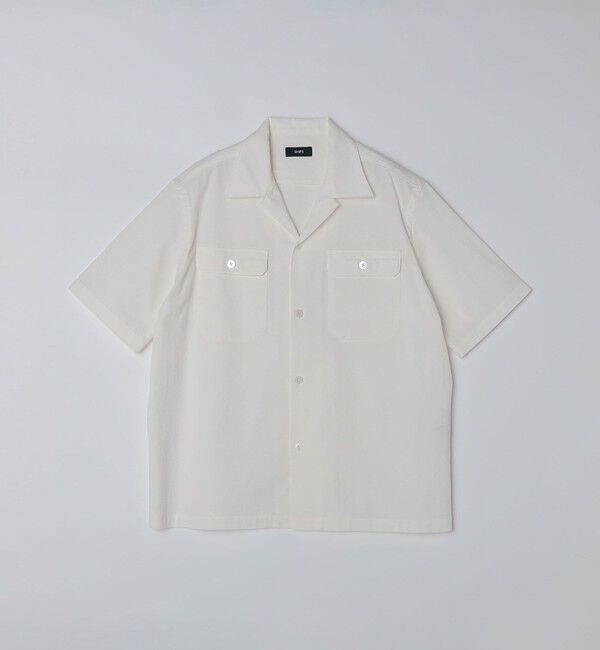 SHIPS「SHIPS:〈吸水速乾/洗濯機可能〉COOLMAX(R)コードレーン シャツ (セットアップ対応)」|シャツ・ブラウス|ホワイト