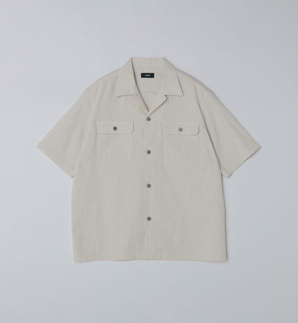 SHIPS「SHIPS:〈吸水速乾/洗濯機可能〉COOLMAX(R)コードレーン シャツ (セットアップ対応)」|シャツ・ブラウス|ライトグレー