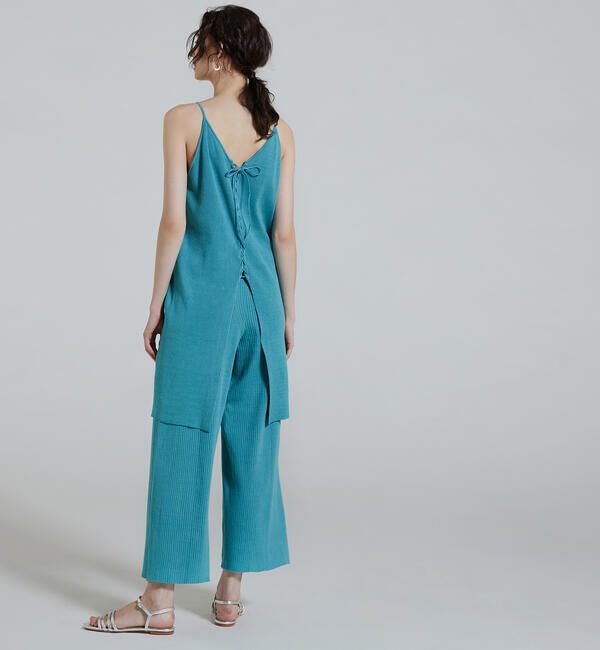 Ballsey「リネンコットンリブ バックレースアップキャミソールプルオーバー」|ニット・セーター|