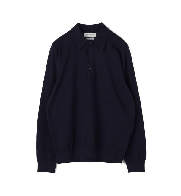 TOMORROWLAND MENS「スビンコットン ニットポロシャツ」|ニット・セーター|69 ネイビー