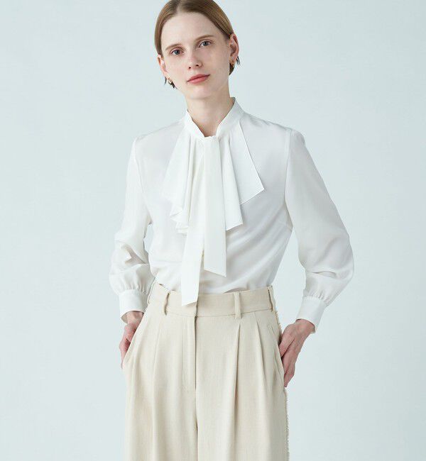 Ballsey「クリアデシン フリルボウタイブラウス」|シャツ・ブラウス|