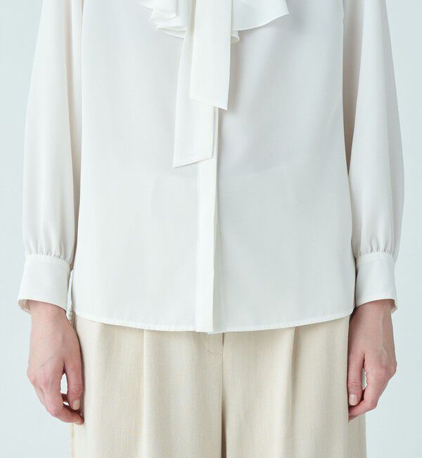 Ballsey「クリアデシン フリルボウタイブラウス」|シャツ・ブラウス|