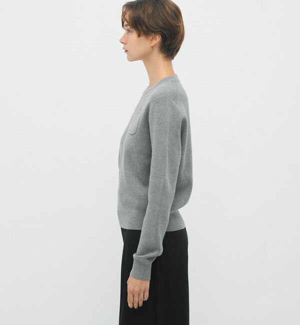 CABaN「コットンカシミヤ ポケットプルオーバー」|ニット・セーター|