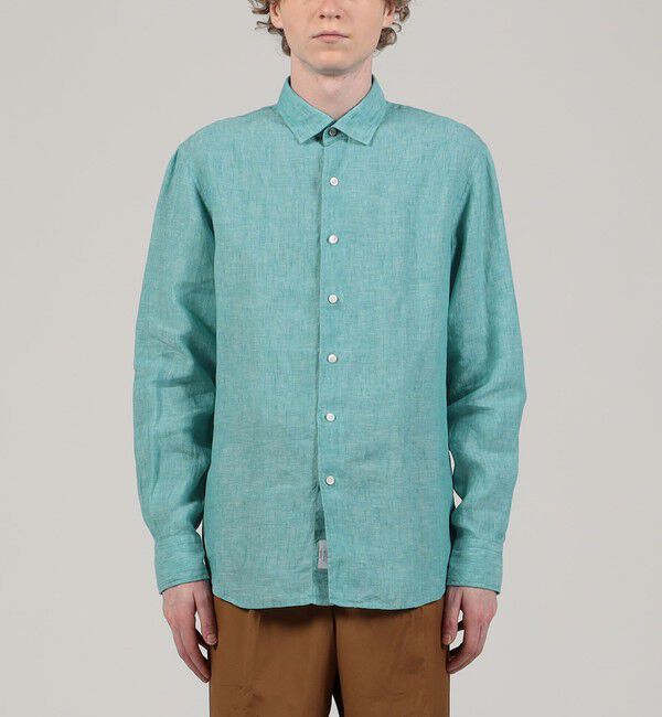 TOMORROWLAND MENS「リネン セミワイドカラーシャツ」|シャツ・ブラウス|