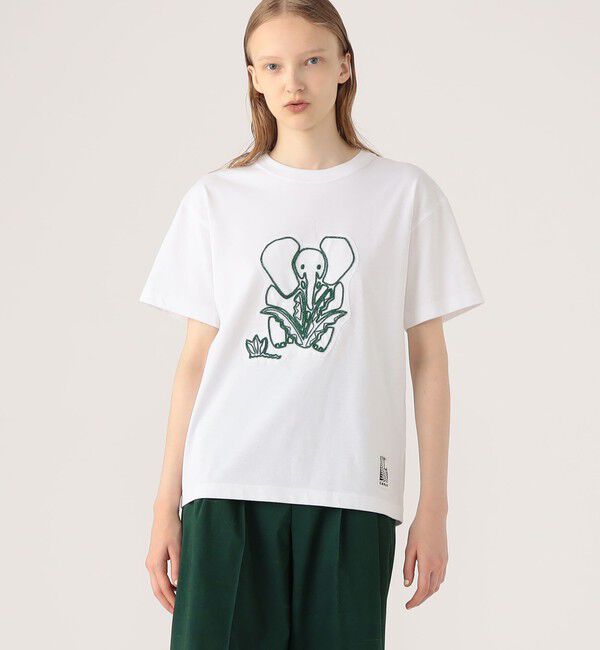 CABaN「ドライスビンコットン ELEPHANTエンブロイダリー Tシャツ」|Tシャツ・カットソー|