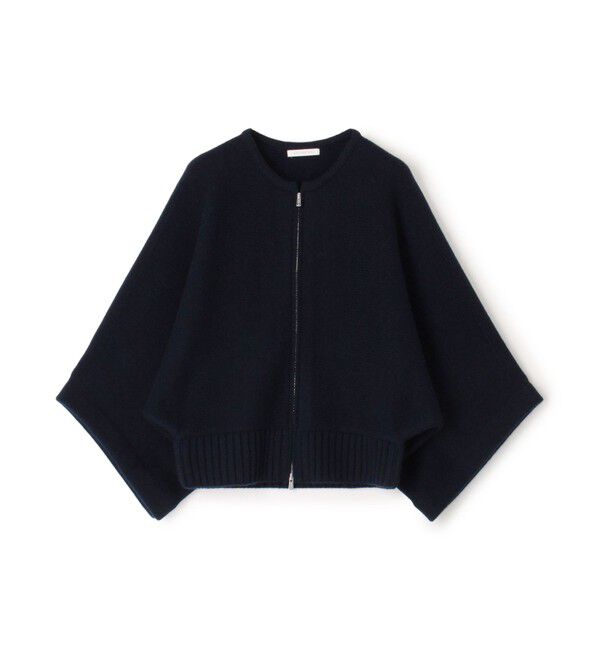 GALERIE VIE「スコットランドウール ジップアップカーディガン」|ニット・セーター|69 ネイビー