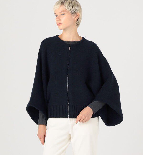 GALERIE VIE「スコットランドウール ジップアップカーディガン」|ニット・セーター|