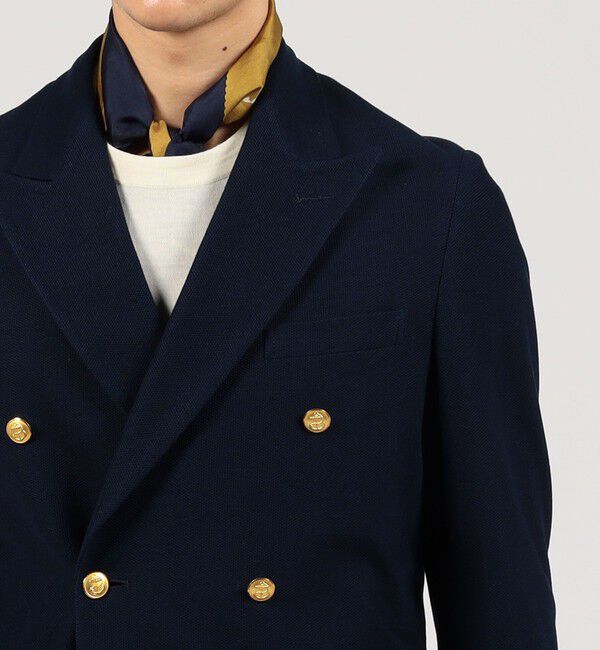 TOMORROWLAND MENS「コットンダブルニット ダブルブレステッド6Bブレザー DONDY」|テーラードジャケット|