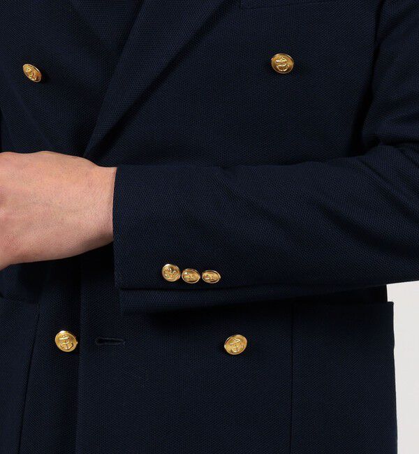 TOMORROWLAND MENS「コットンダブルニット ダブルブレステッド6Bブレザー DONDY」|テーラードジャケット|