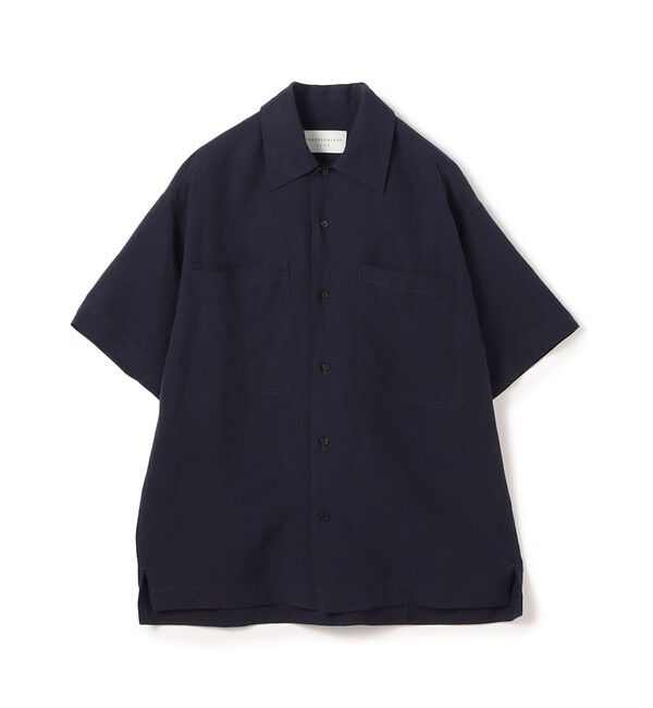 TOMORROWLAND MENS「セルロースリネン ダブルポケット ハーフスリーブシャツ」|シャツ・ブラウス|67ネイビー
