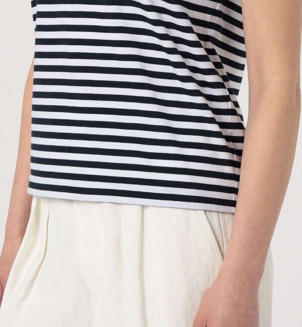 TOMORROWLAND GOODS「Leminor ハーフスリーブボーダーカットソー」|Tシャツ・カットソー|