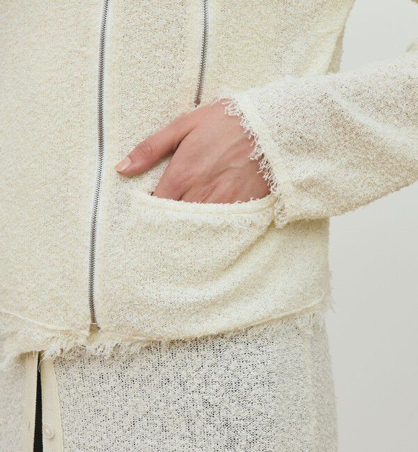 DES PRES「カールヤーンニット ライダースジャケット」|ライダースジャケット|