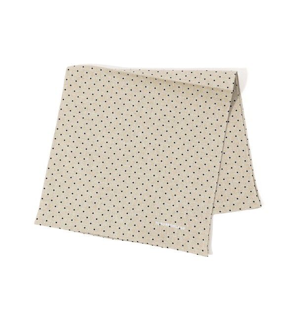 TOMORROWLAND GOODS「TOMORROWLAND コットンリネン ドットハンカチ」|ハンカチ|42 ライトベージュ系