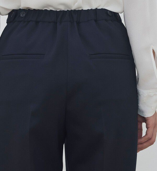 DES PRES「ポリエステルウールバラシャ セミワイドパンツ」|スラックス|