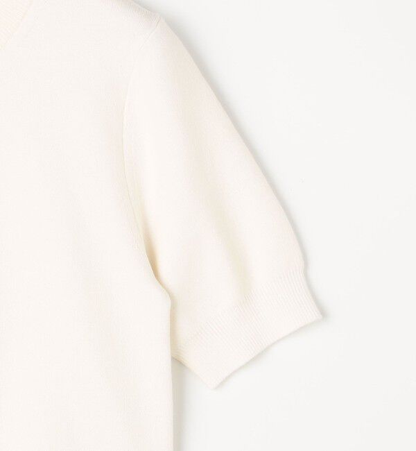CABaN「コットンカシミヤ クルーネックハーフスリーブプルオーバー」|ニット・セーター|