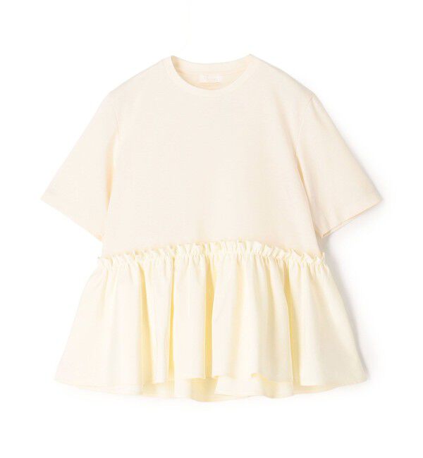 Ballsey「【WEB限定・先行予約】ジャージーコンビ ペプラムプルオーバー」|Tシャツ・カットソー|41 アイボリー