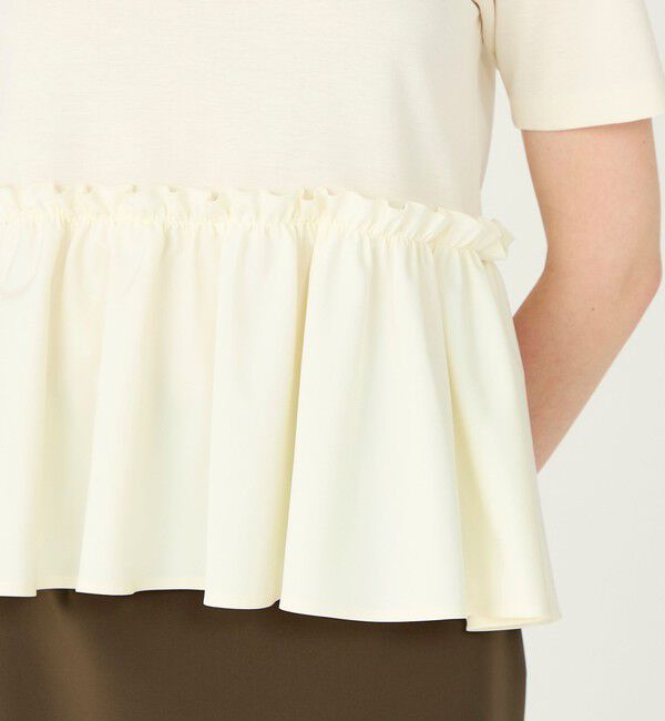 Ballsey「【WEB限定・先行予約】ジャージーコンビ ペプラムプルオーバー」|Tシャツ・カットソー|