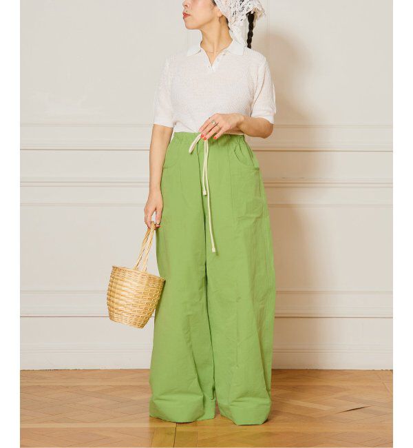 IENA LA BOUCLE「IENA LA BOUCLE コットンリネンスラブワイドパンツ」|その他|