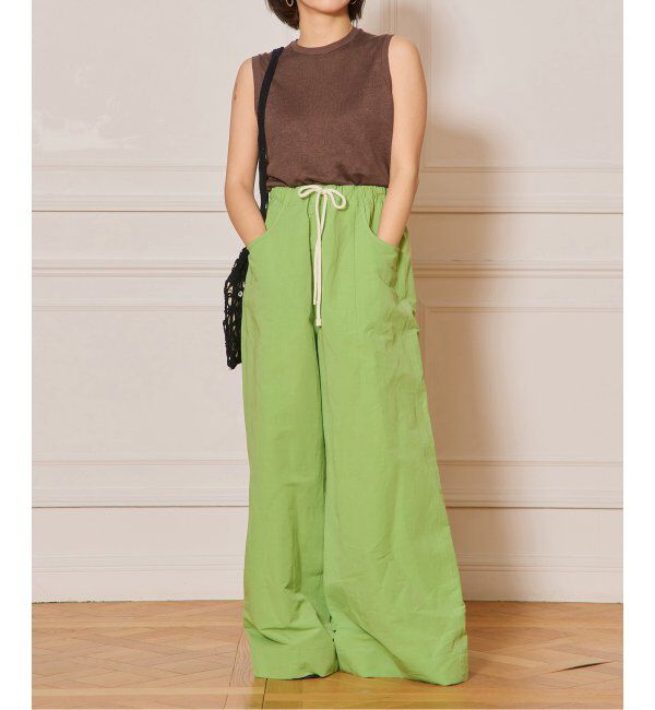 IENA LA BOUCLE「IENA LA BOUCLE コットンリネンスラブワイドパンツ」|その他|
