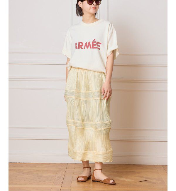 IENA LA BOUCLE「blurhms ROOTSTOCK/ブラームス ルーツストック PRINT Tシャツ BROOTS25S36D」|Tシャツ・カットソー|