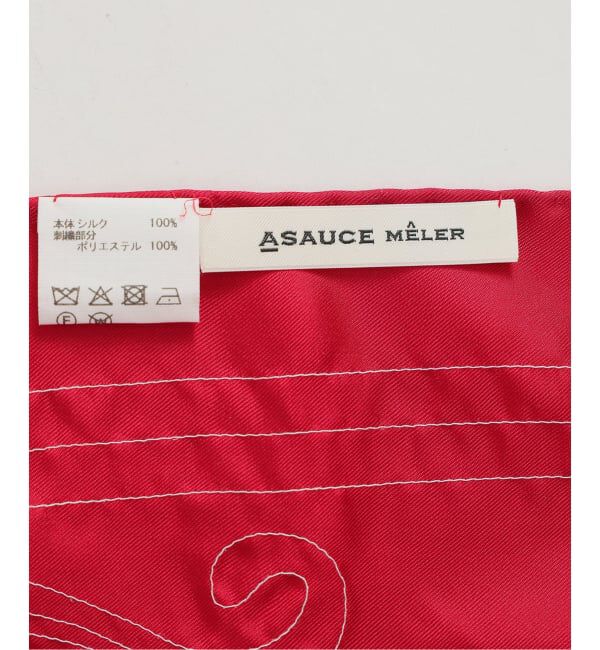 VERMEIL par iena「《WEB限定》ASAUCE MELER アソースメレ テープエンブロイダリースカーフ」|バンダナ・スカーフ|