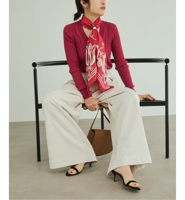 VERMEIL par iena「《WEB限定》ASAUCE MELER アソースメレ テープエンブロイダリースカーフ」|バンダナ・スカーフ|