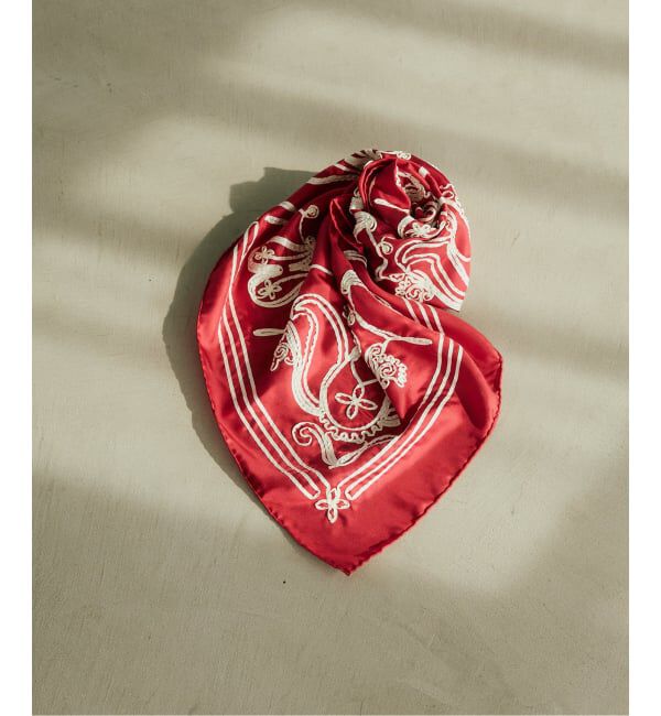 VERMEIL par iena「《WEB限定》ASAUCE MELER アソースメレ テープエンブロイダリースカーフ」|バンダナ・スカーフ|