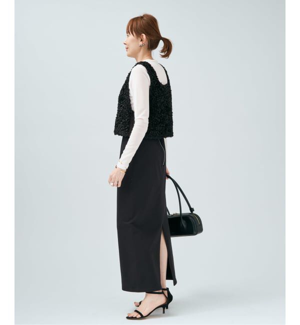 VERMEIL par iena「シアーフライス クルーネックロングスリーブプルオーバー」|Tシャツ・カットソー|