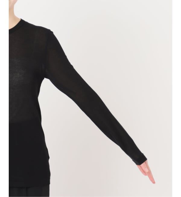 VERMEIL par iena「シアーフライス クルーネックロングスリーブプルオーバー」|Tシャツ・カットソー|