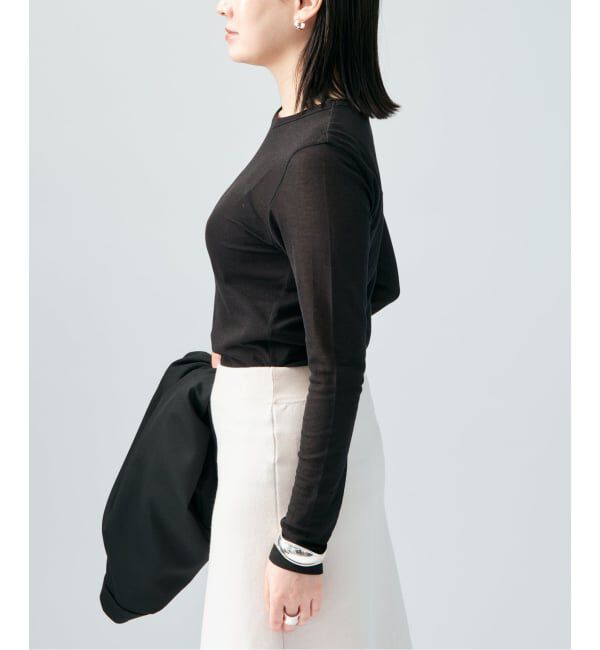 VERMEIL par iena「シアーフライス クルーネックロングスリーブプルオーバー」|Tシャツ・カットソー|