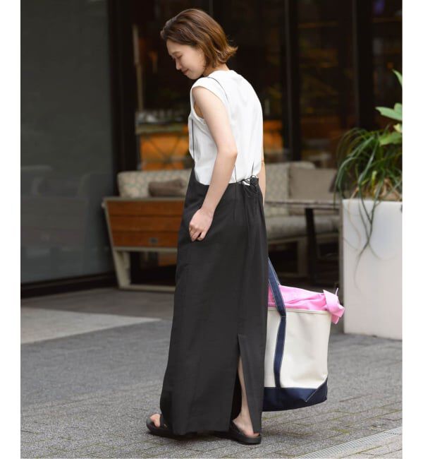 SLOBE IENA「《2枚セット/WEB限定/追加予約》アイラインキャミワンピース&times;ノースリーブTEEセット」|ワンピース|