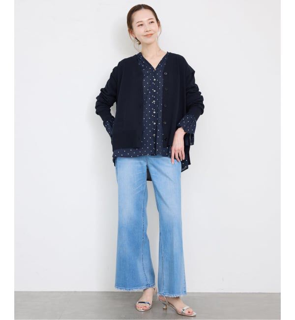 SLOBE IENA「《接触冷感/UV機能/WEB限定/追加》FROSTYCOTTON Vネックカーディガン」|カーディガン|