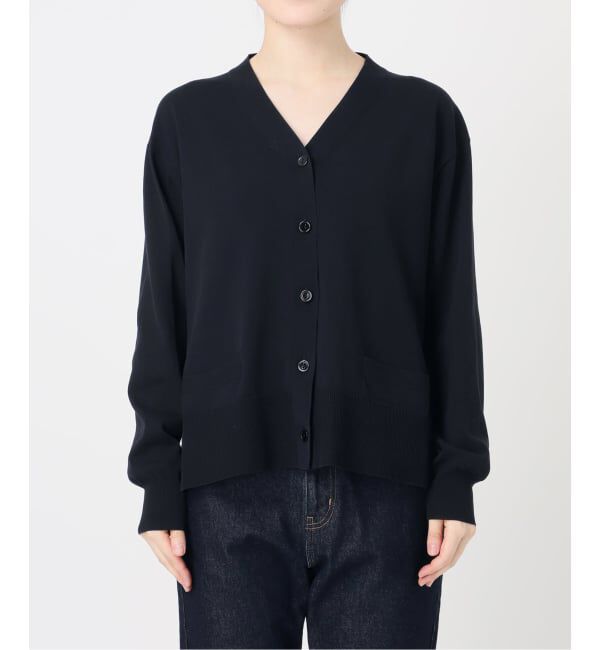 SLOBE IENA「《接触冷感/UV機能/WEB限定/追加》FROSTYCOTTON Vネックカーディガン」|カーディガン|