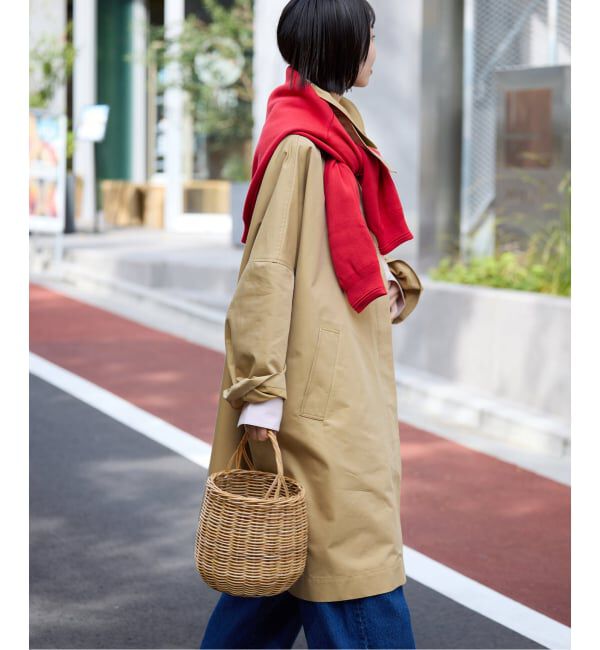 SLOBE IENA「《WEB限定/追加》ドルマンスリーブコート」|ステンカラーコート|