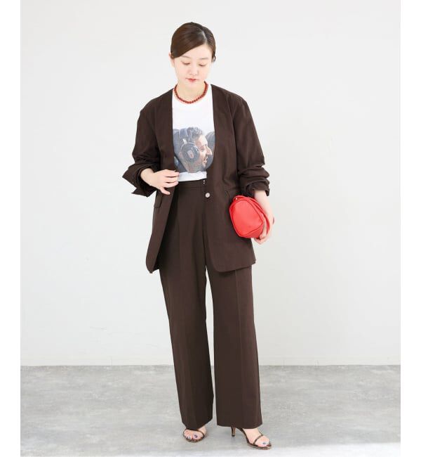 IENA「《一部カラー店舗限定》ウォッシャブルコットンサブレイージースラックス」|スラックス|