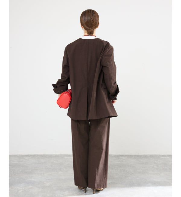 IENA「《一部カラー店舗限定》ウォッシャブルコットンサブレイージースラックス」|スラックス|