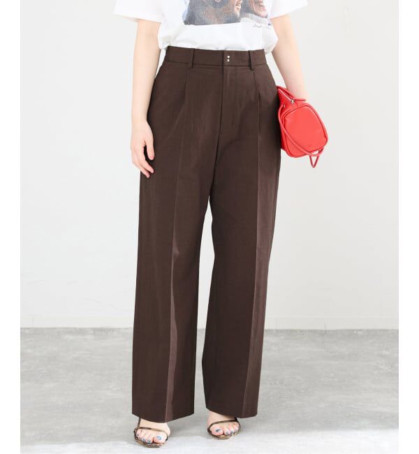 IENA「《一部カラー店舗限定》ウォッシャブルコットンサブレイージースラックス」|スラックス|