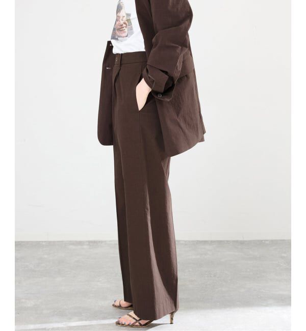 IENA「《一部カラー店舗限定》ウォッシャブルコットンサブレイージースラックス」|スラックス|