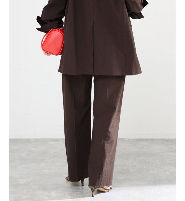 IENA「《一部カラー店舗限定》ウォッシャブルコットンサブレイージースラックス」|スラックス|