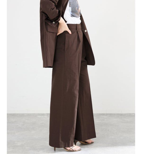 IENA「《一部カラー店舗限定》ウォッシャブルコットンサブレイージースラックス」|スラックス|