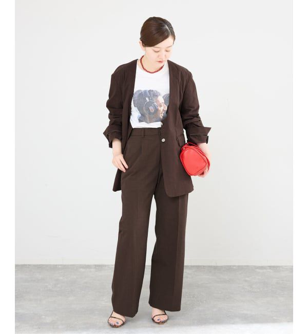 IENA「《一部カラー店舗限定》ウォッシャブルコットンサブレイージースラックス」|スラックス|