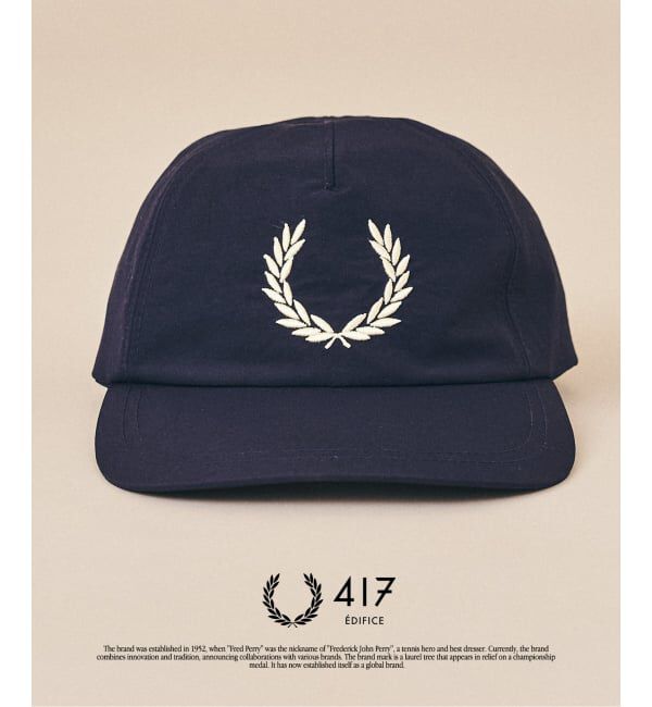 417 EDIFICE「FRED PERRY / フレッドペリー417別注 Bold Branding キャップ」|キャップ・キャスケット|ネイビー