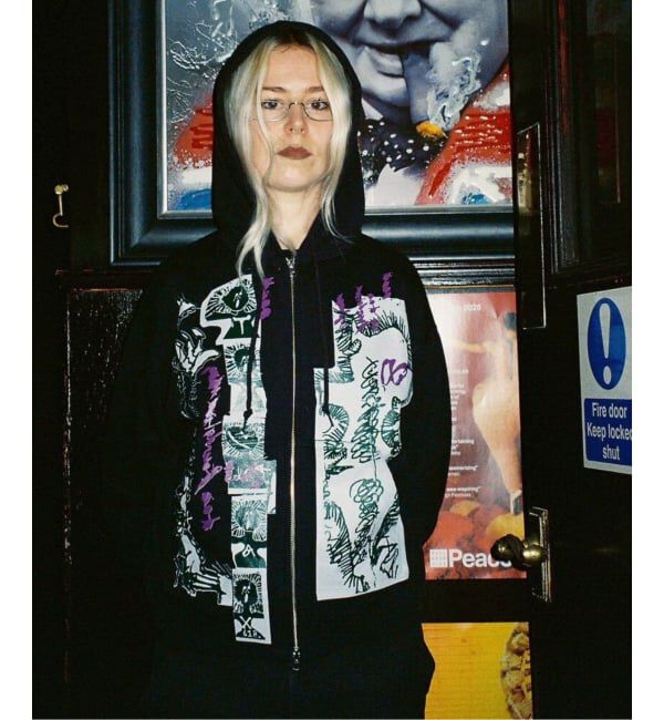 PULP「UK ARTIST PROJECT【LEOMI】FLOWERS HOODIE」|パーカー|ネイビー