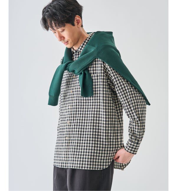 EDIFICE「コットンリネン ラウンド カラー シャツ」|シャツ・ブラウス|