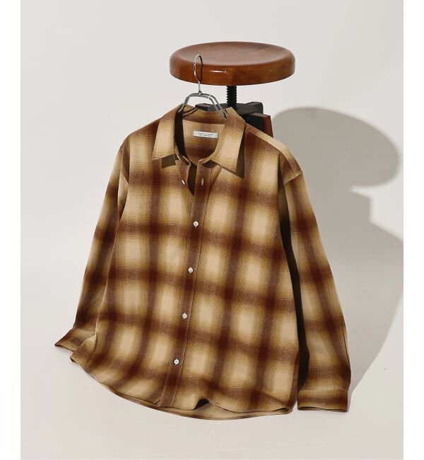 JOURNAL STANDARD「オンブレチェック フランネルシャツ  2」|シャツ・ブラウス|ベージュ A
